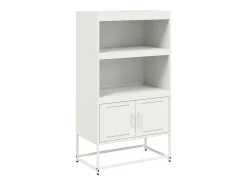 Aparador de acero blanco 68,5x38,5x123,5 cm