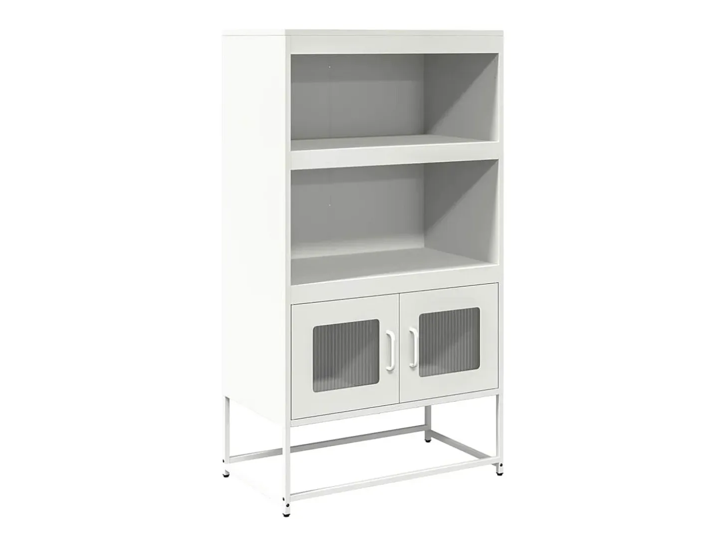 Aparador de acero blanco 68x39x123 cm