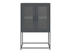 Aparador de acero gris antracita 68x39x107 cm