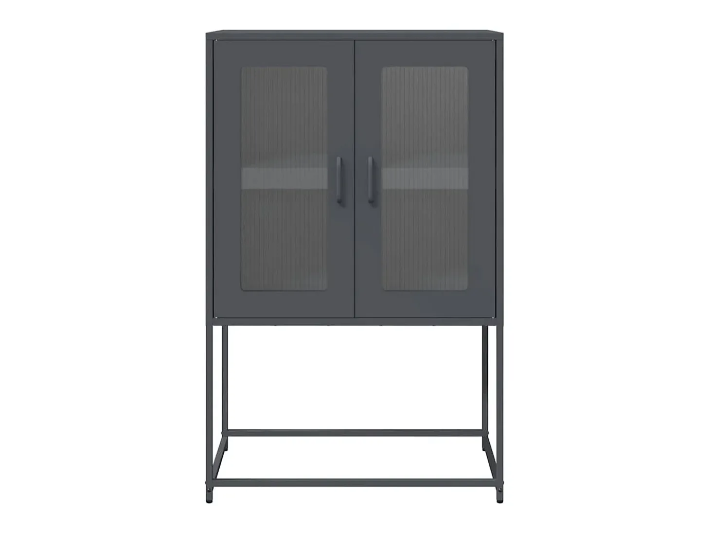 Aparador de acero gris antracita 68x39x107 cm