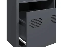Aparador de acero gris antracita 68x39x103,5 cm