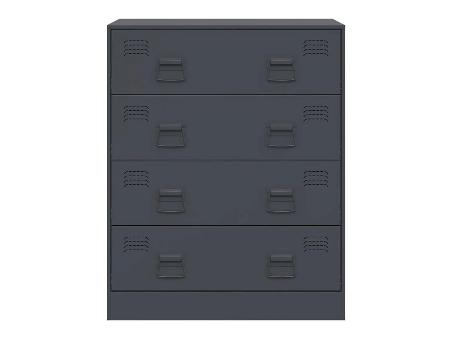 Aparador de acero gris antracita 67x39x83 cm