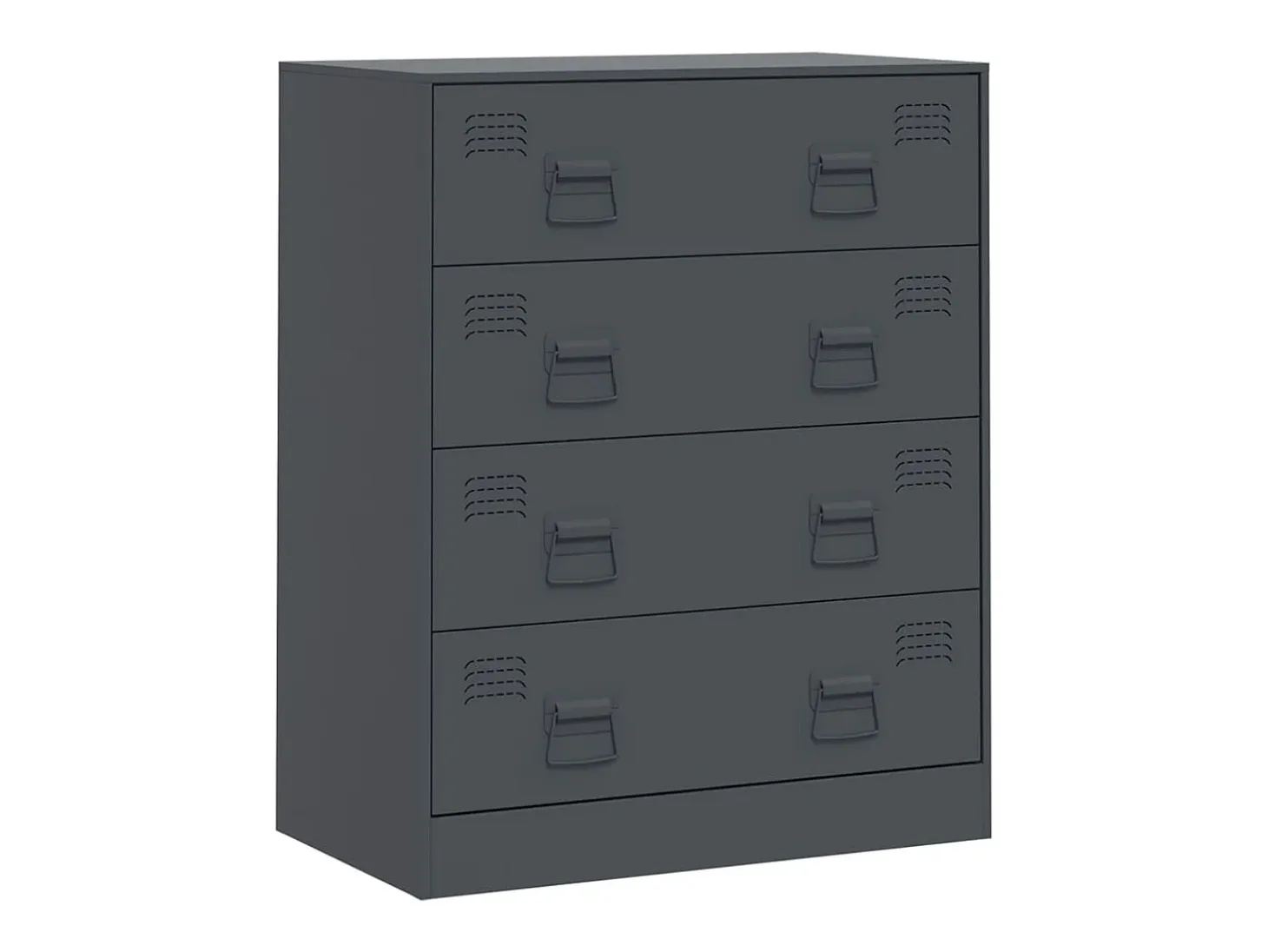Aparador de acero gris antracita 67x39x83 cm