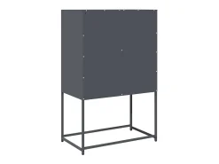 Aparador de acero gris antracita 68x39x107 cm