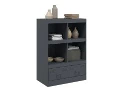 Aparador de acero gris antracita 67x39x95 cm