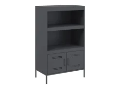 Aparador de acero gris antracita 68x39x113 cm