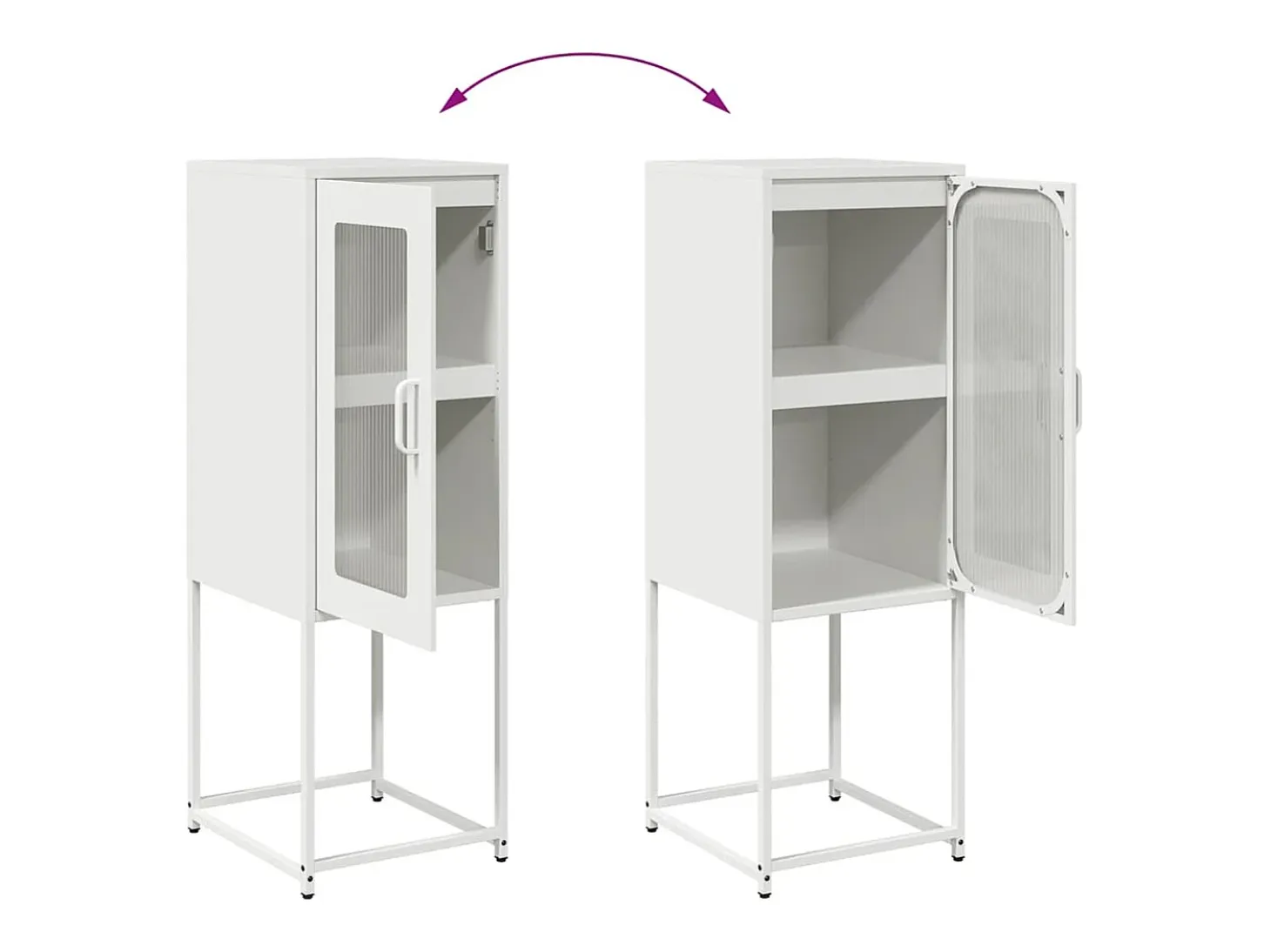 Aparador de acero laminado en frío blanco 36x39x107 cm