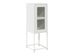 Aparador de acero laminado en frío blanco 36x39x107 cm