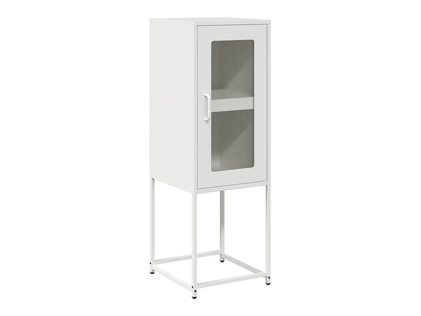 Aparador de acero laminado en frío blanco 36x39x107 cm