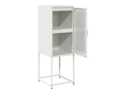 Aparador de acero laminado en frío blanco 36x39x107 cm