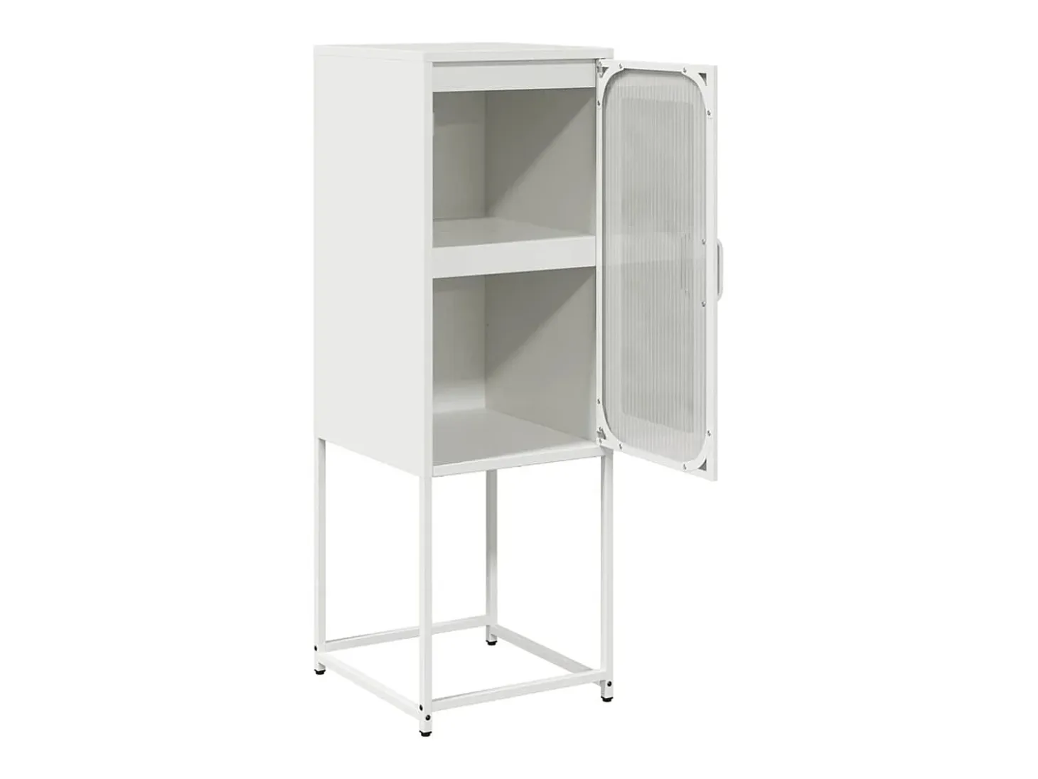 Aparador de acero laminado en frío blanco 36x39x107 cm