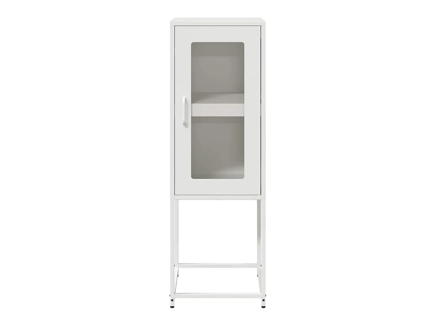 Aparador de acero laminado en frío blanco 36x39x107 cm