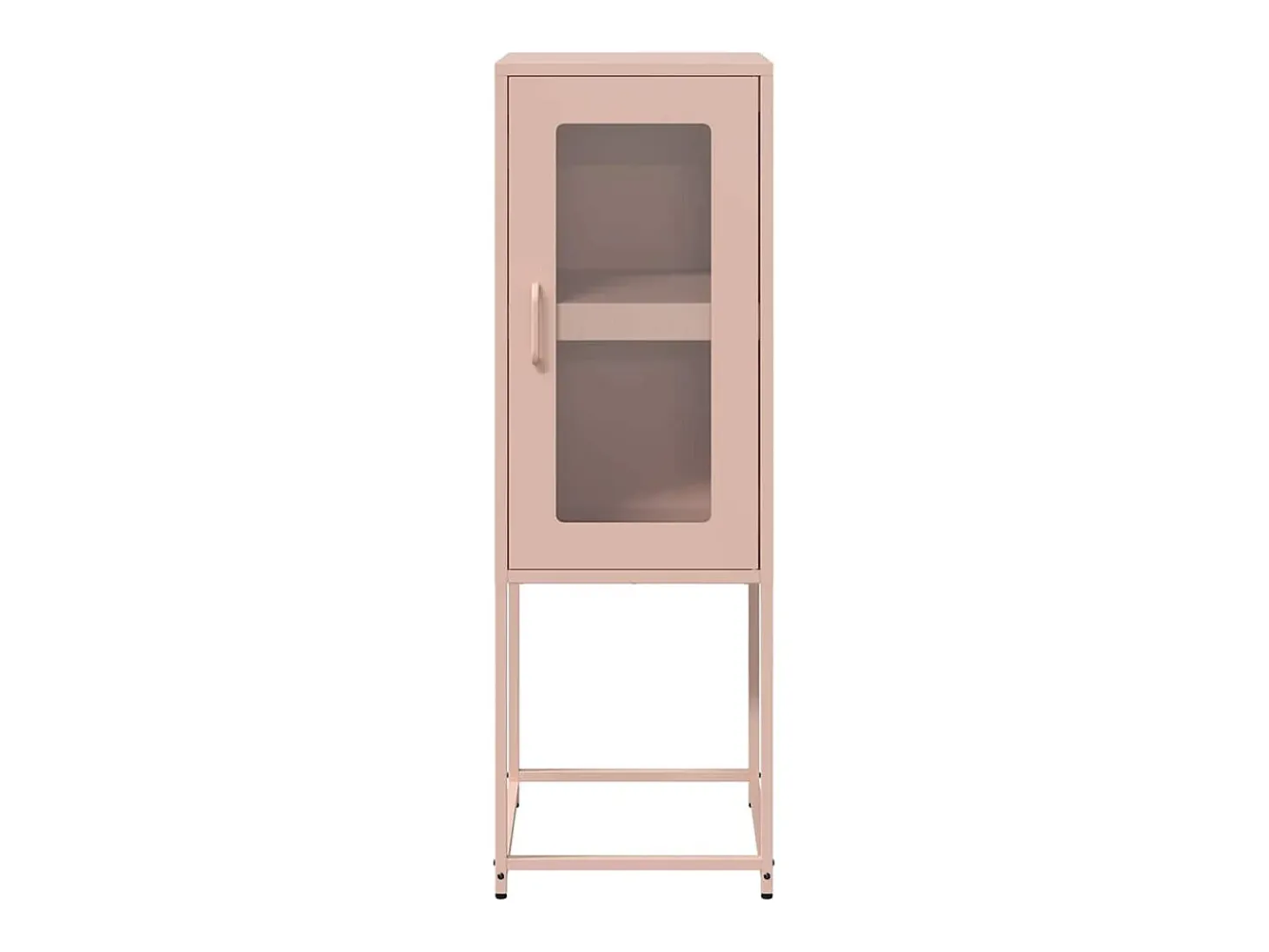 Aparador de acero laminado en frío rosa 36x39x107 cm