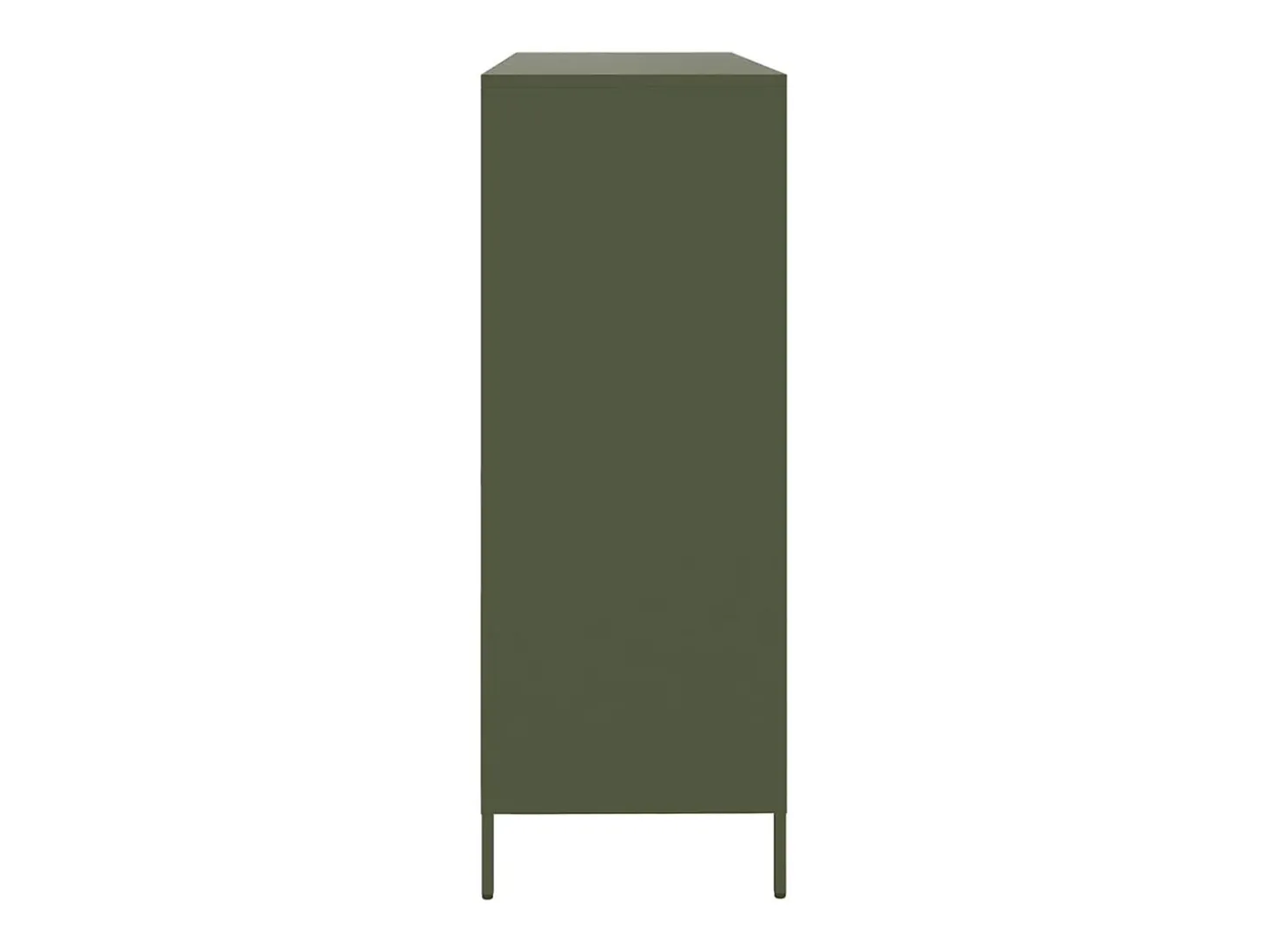 Aparador de acero laminado en frío verde oliva 135x39x103,5 cm
