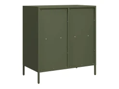 Aparador de acero laminado en frío verde oliva 68x39x73,5 cm