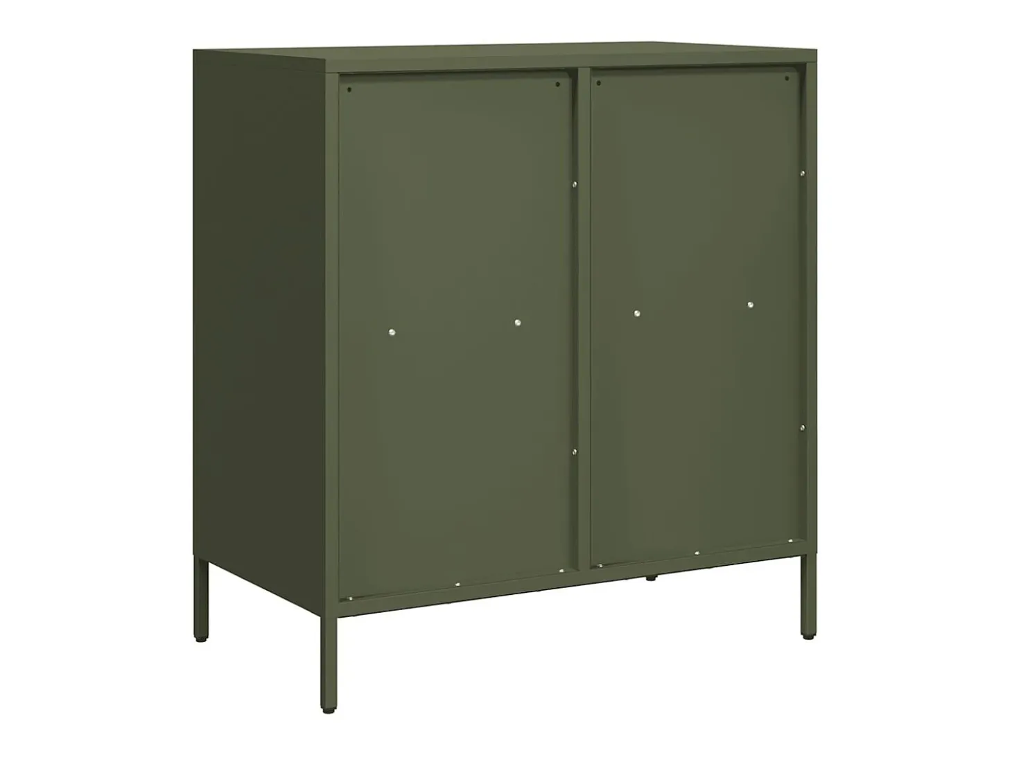 Aparador de acero laminado en frío verde oliva 68x39x73,5 cm