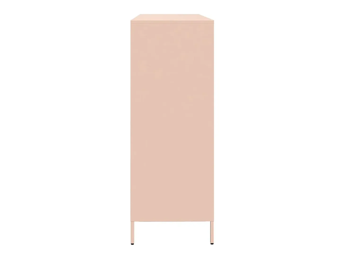 Aparador de acero laminado en frío rosa 135x39x103,5 cm