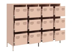 Aparador de acero laminado en frío rosa 135x39x103,5 cm