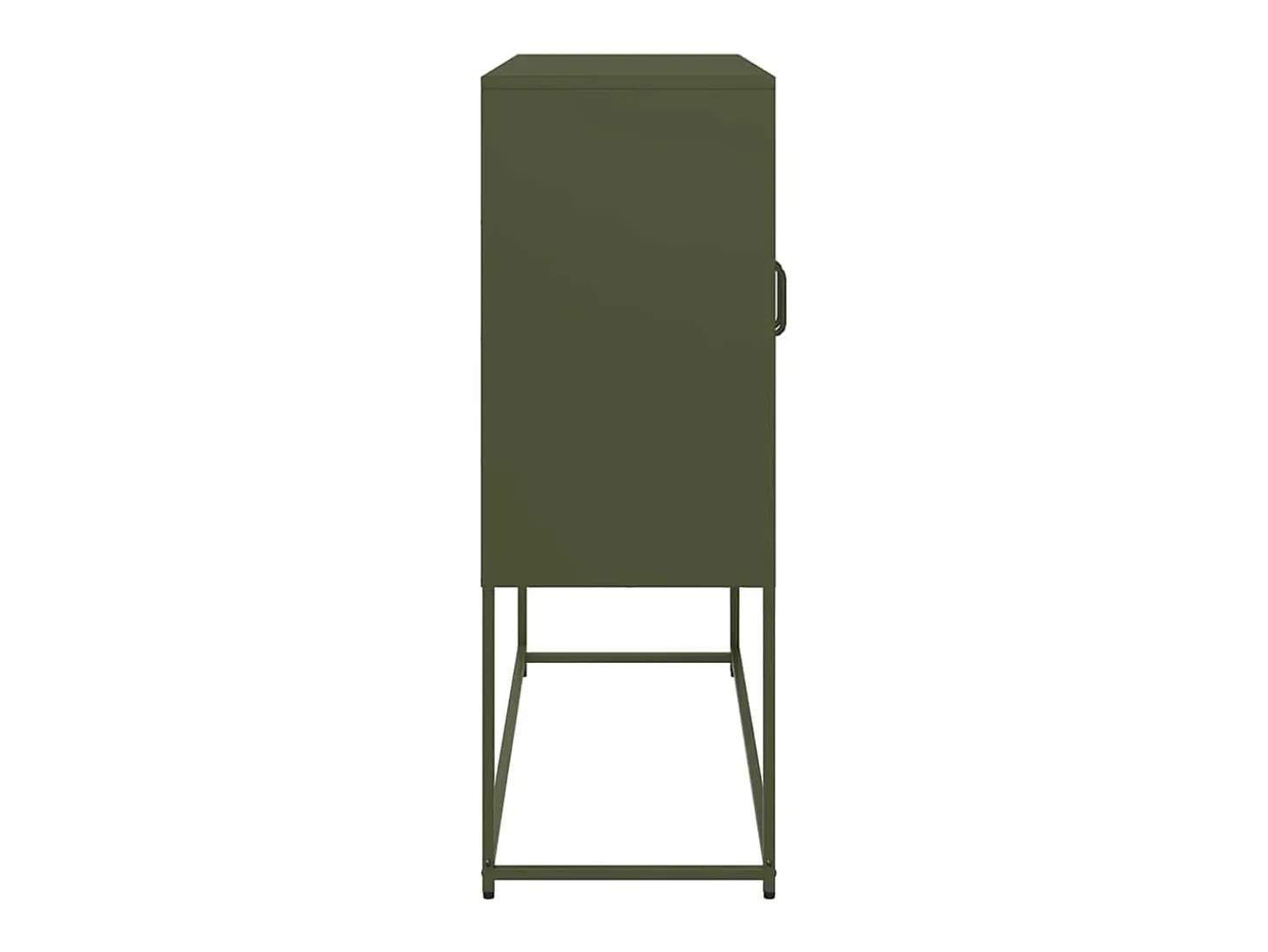 Aparador de acero laminado en frío verde oliva 100,5x39x107 cm