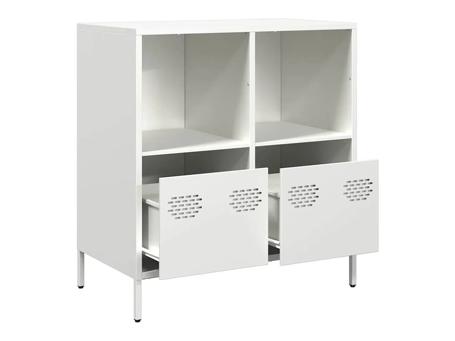 Aparador de acero laminado en frío blanco 68x39x73,5 cm