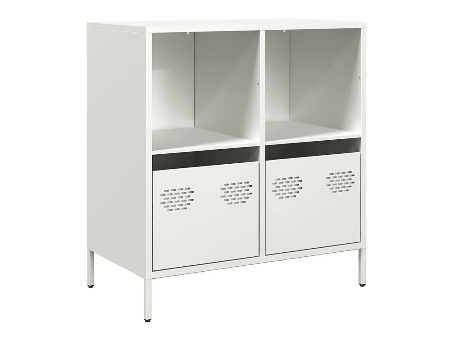 Aparador de acero laminado en frío blanco 68x39x73,5 cm