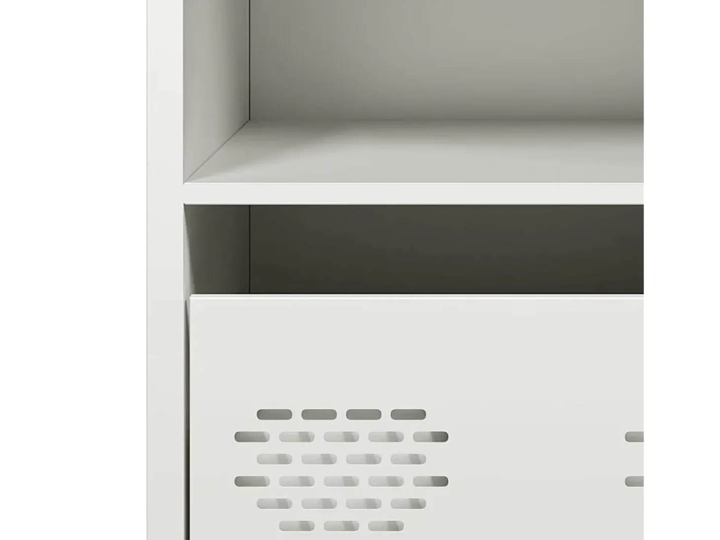Aparador de acero laminado en frío blanco 68x39x73,5 cm