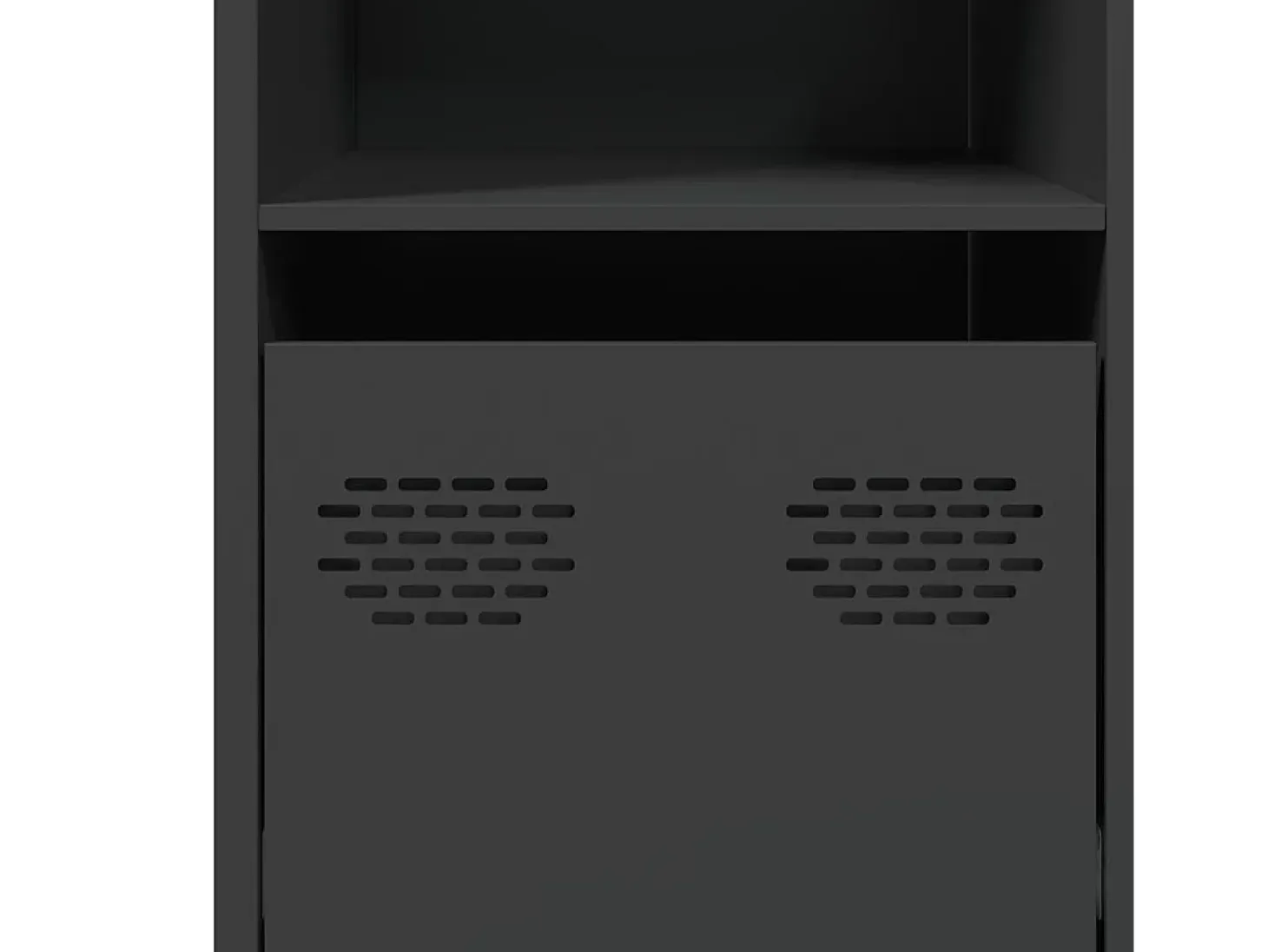Aparador de acero laminado en frío negro 135x39x73,5 cm