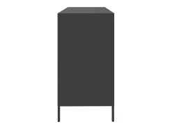 Aparador de acero laminado en frío negro 135x39x73,5 cm