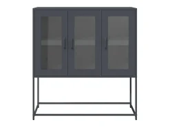 Aparador de acero laminado en frío antracita 100,5x39x107 cm