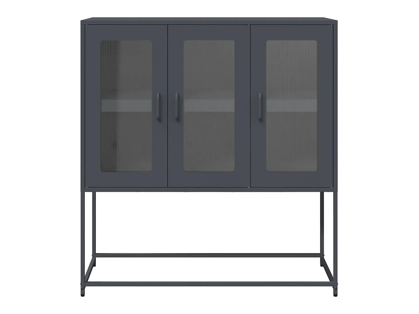 Aparador de acero laminado en frío antracita 100,5x39x107 cm