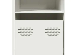 Aparador de acero laminado en frío blanco 135x39x73,5 cm