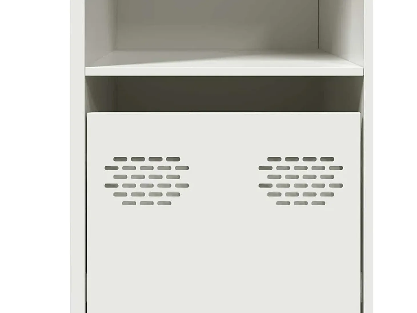 Aparador de acero laminado en frío blanco 135x39x73,5 cm