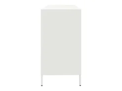 Aparador de acero laminado en frío blanco 135x39x73,5 cm