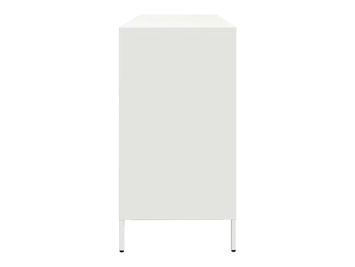 Aparador de acero laminado en frío blanco 135x39x73,5 cm