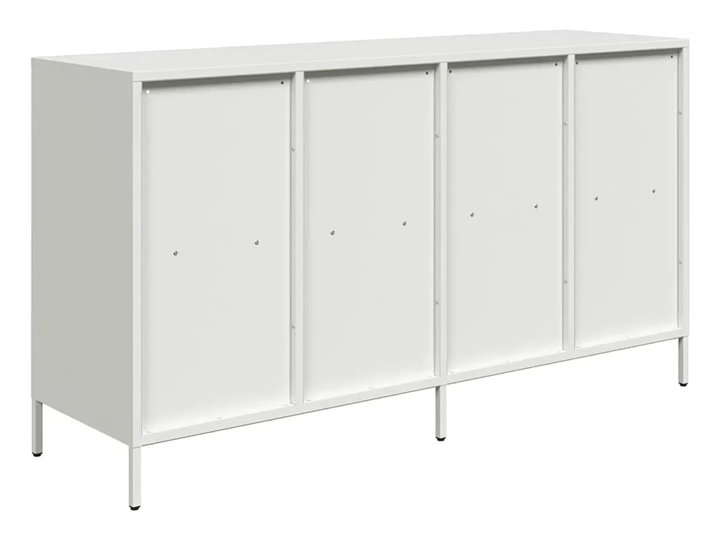 Aparador de acero laminado en frío blanco 135x39x73,5 cm