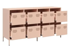 Aparador de acero laminado en frío rosa 135x39x73,5 cm