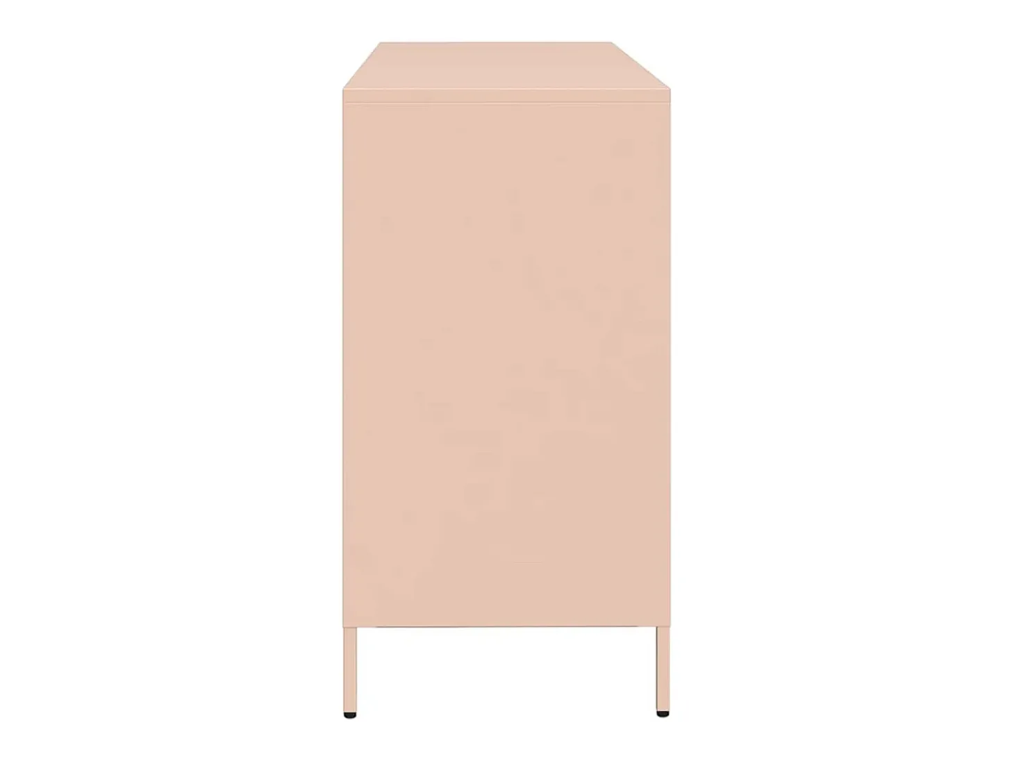 Aparador de acero laminado en frío rosa 135x39x73,5 cm