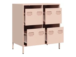 Aparador de acero laminado en frío rosa 68x39x73,5 cm