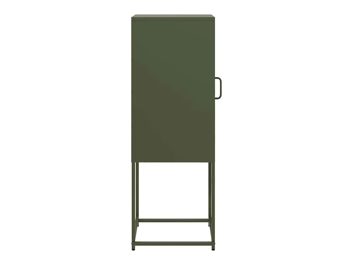 Aparador de acero laminado en frío verde oliva 36x39x107 cm