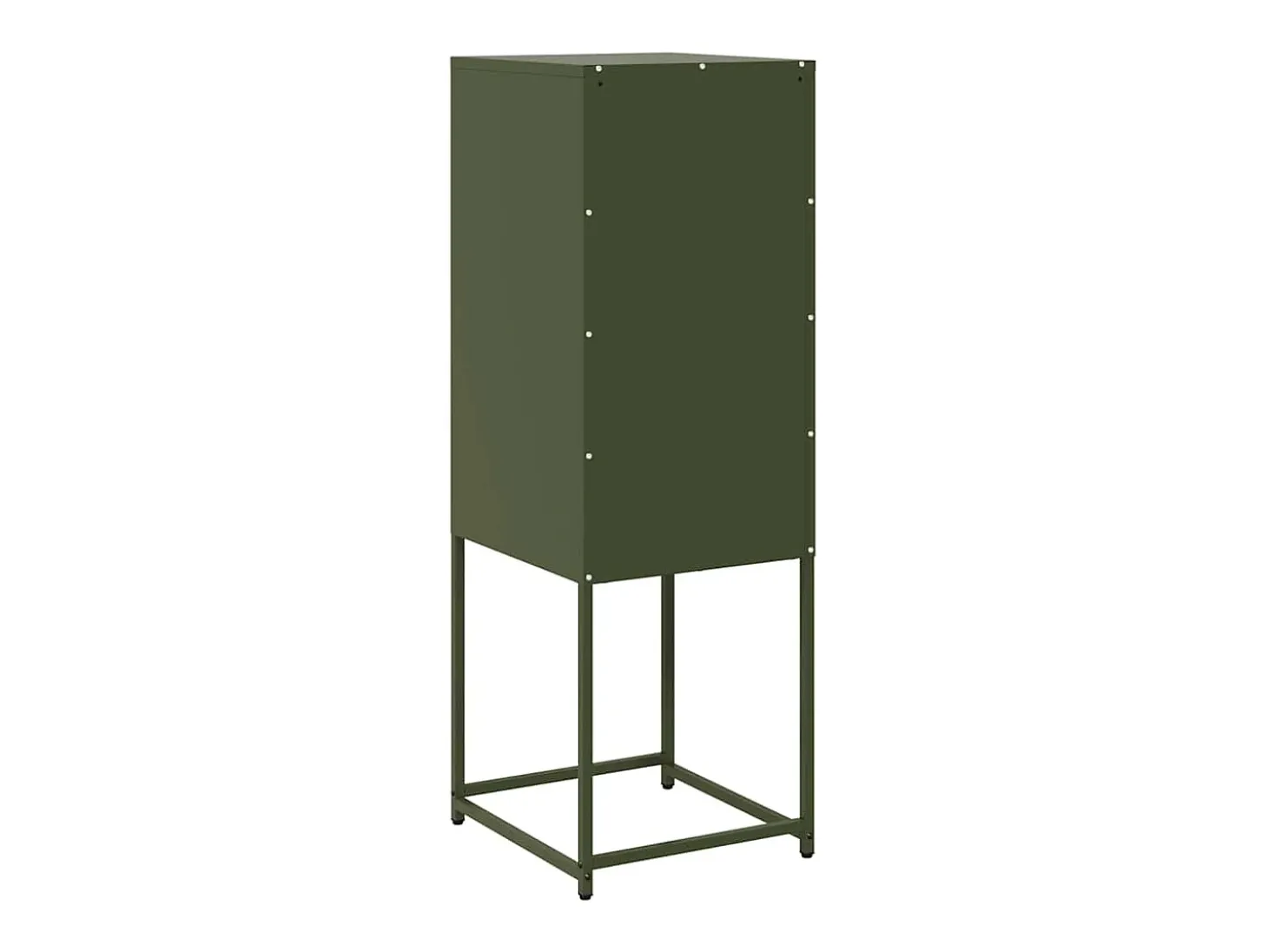 Aparador de acero laminado en frío verde oliva 36x39x107 cm