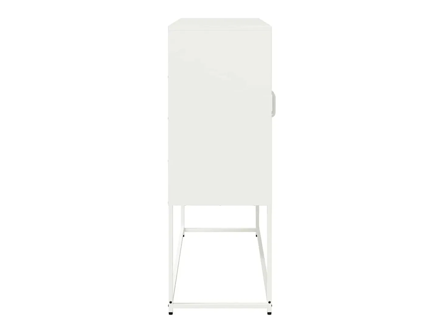 Aparador de acero laminado en frío blanco 100,5x39x107 cm