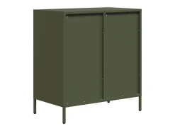 Aparador de acero laminado en frío verde oliva 68x39x73,5 cm