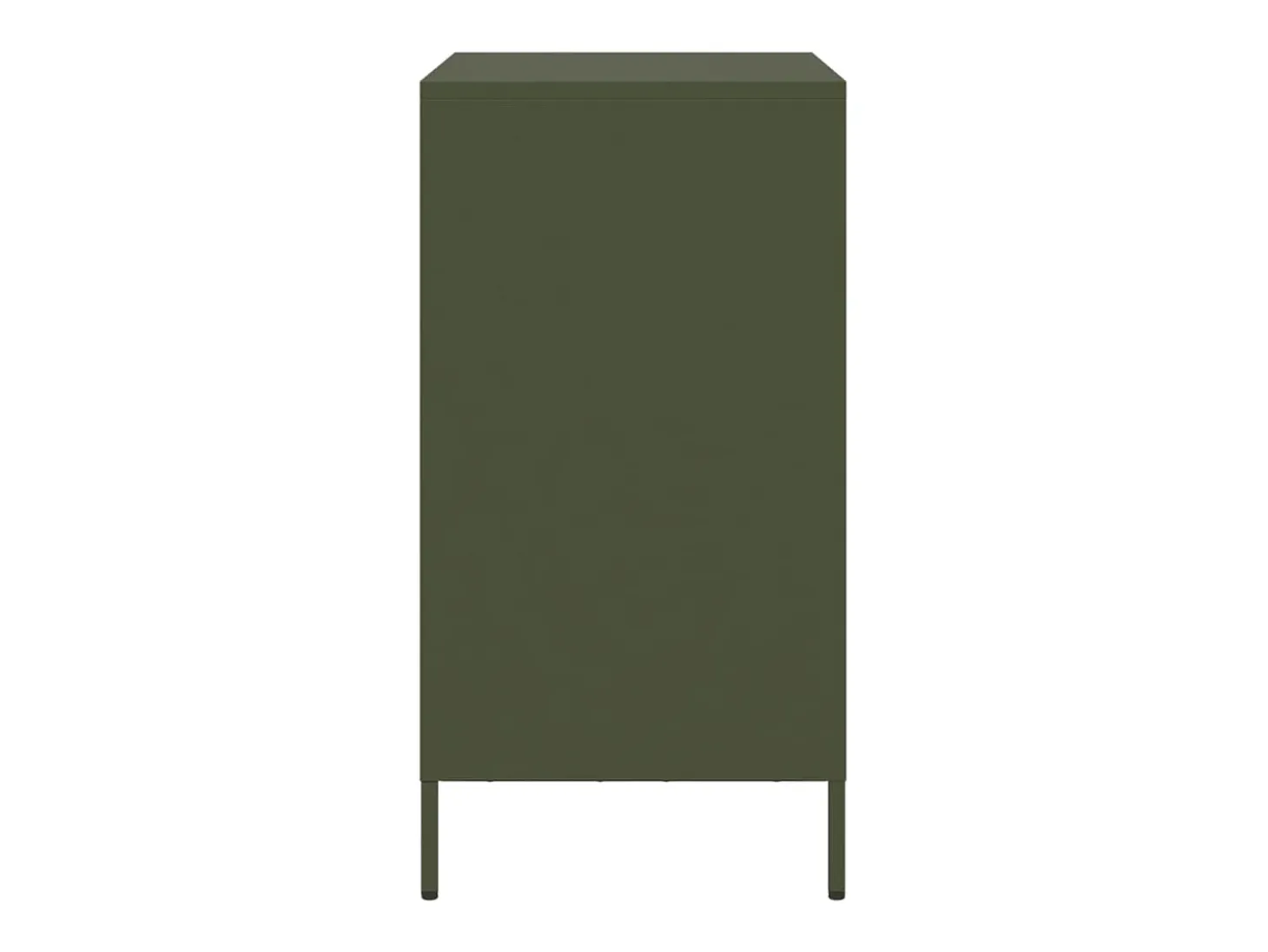 Aparador de acero laminado en frío verde oliva 68x39x73,5 cm
