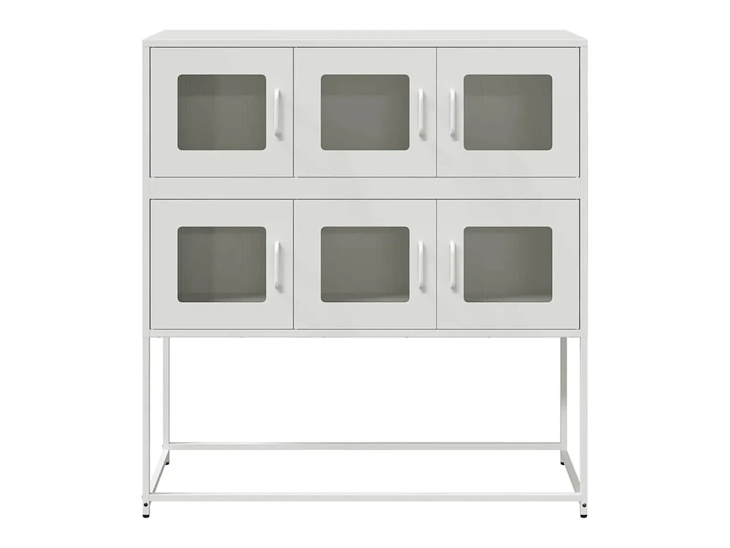 Aparador de acero laminado en frío blanco 100,5x39x107 cm