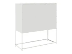 Aparador de acero laminado en frío blanco 100,5x39x107 cm
