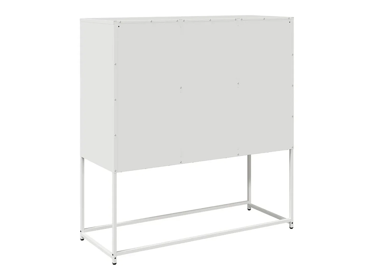 Aparador de acero laminado en frío blanco 100,5x39x107 cm