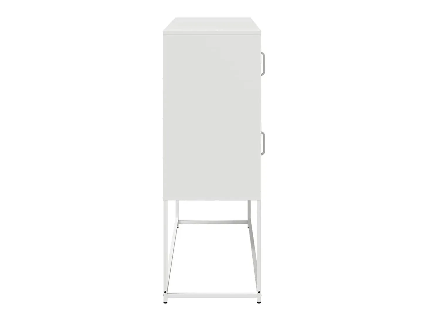 Aparador de acero laminado en frío blanco 100,5x39x107 cm