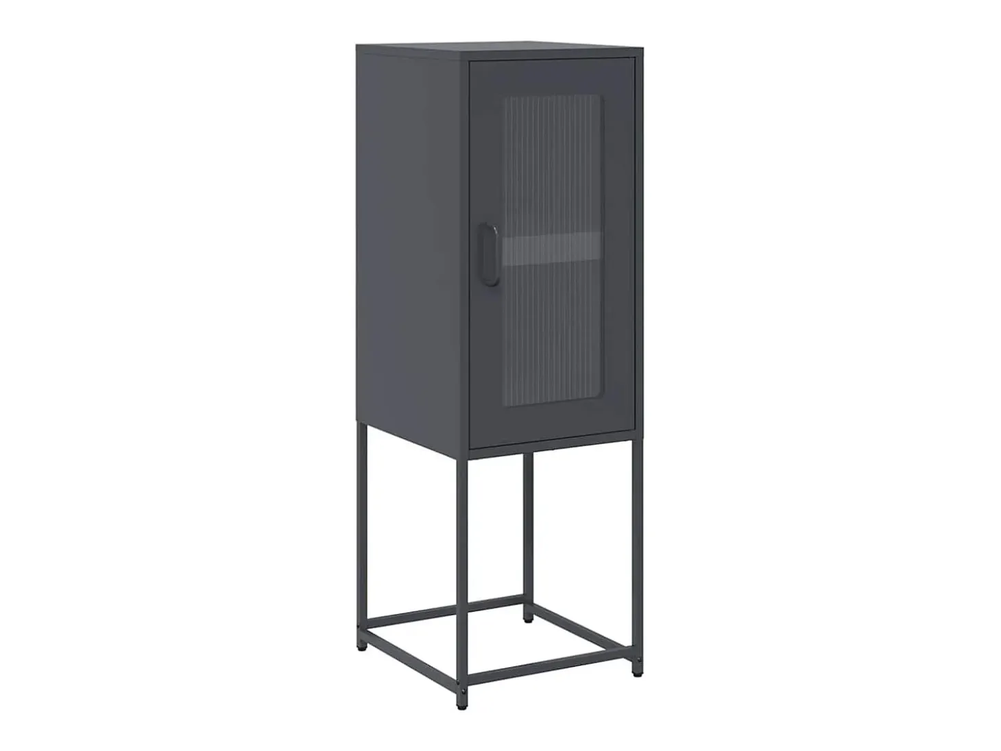 Aparador de acero laminado en frío gris antracita 36x39x107 cm