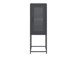Aparador de acero laminado en frío gris antracita 36x39x107 cm