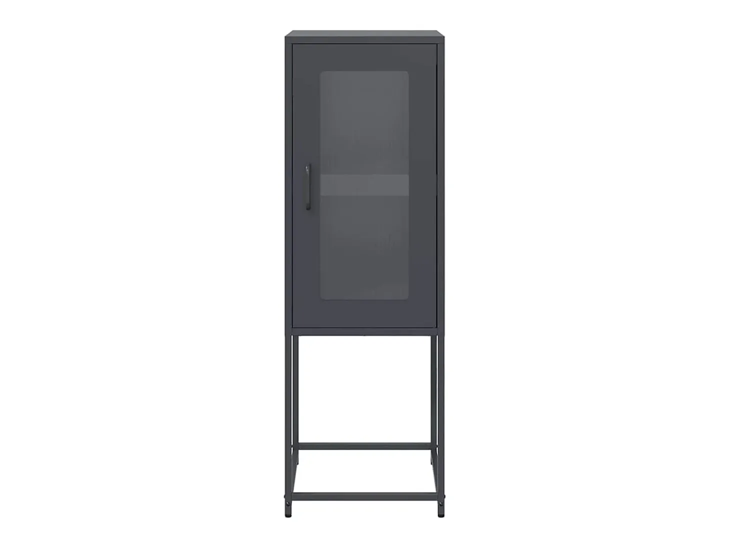 Aparador de acero laminado en frío gris antracita 36x39x107 cm